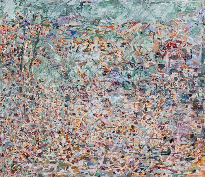 COH_ 58.7h x 68.1w x 1.5d (149x173x3.8cm), $7,500, The Twin River (oil on canvas) 2018